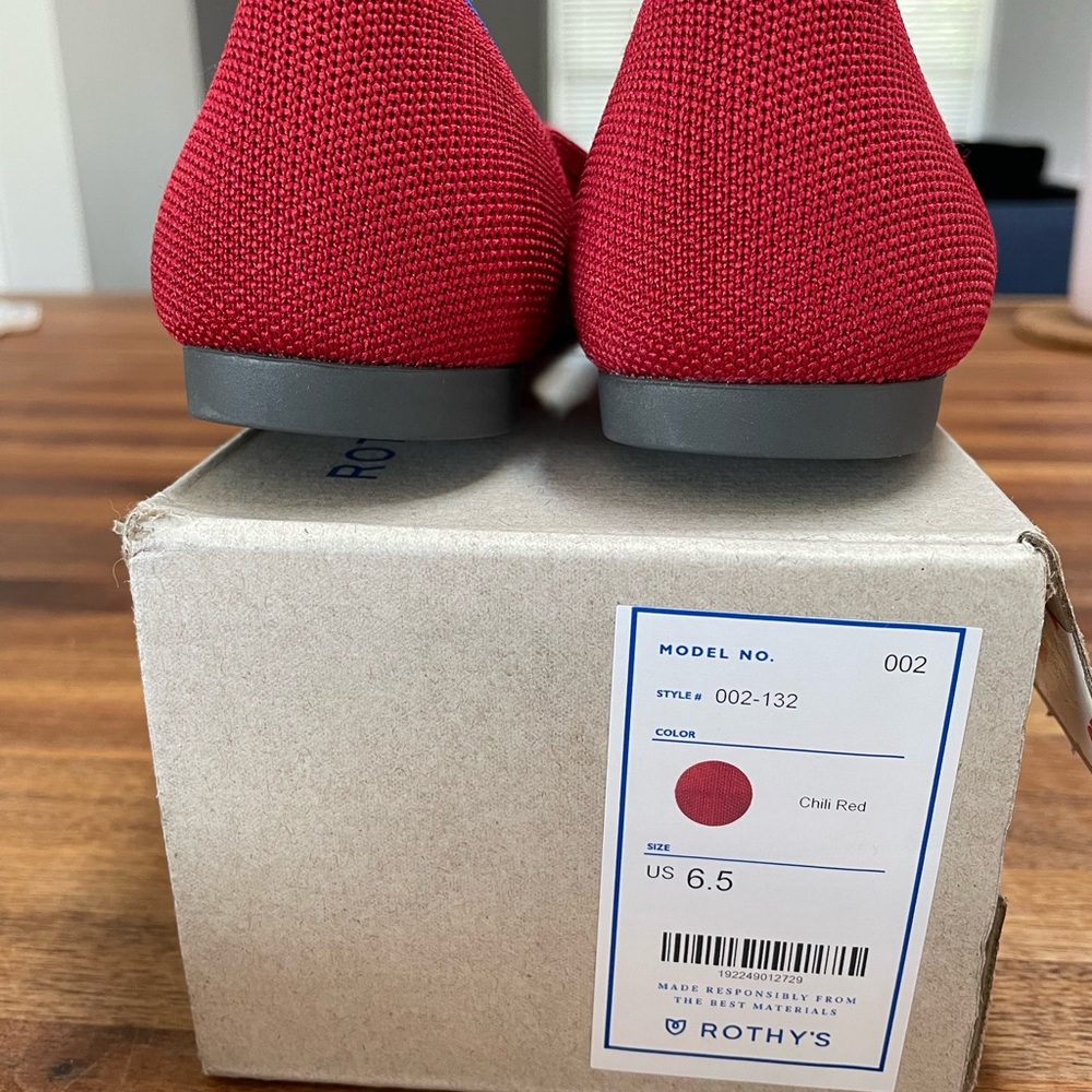 NIB Rothy’s Chili Red Size 6.5 SOLD OUT - Picture 5 of 5